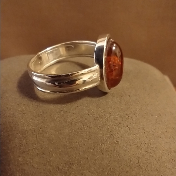 Baltic Amber 925 silver ring - Picture 3 of 7